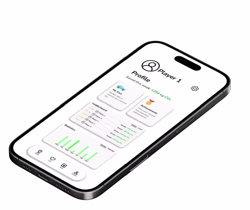 Cover image for Eco-Friendly Navigation App — Profile Screen