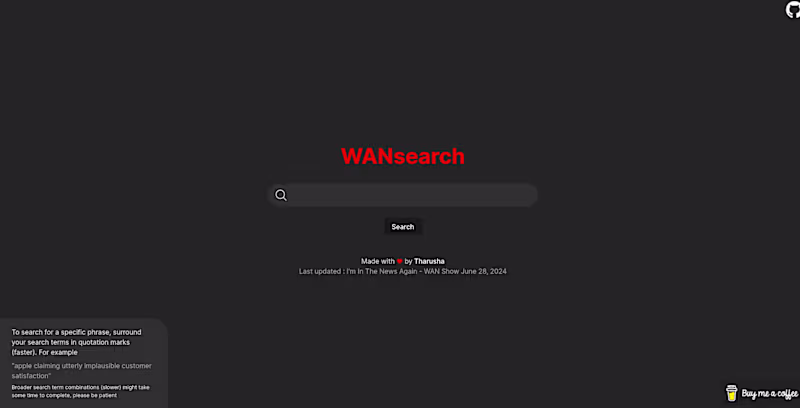 Cover image for WANsearch