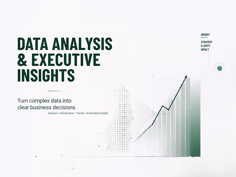 Cover image for Data Analysis & Executive Insights