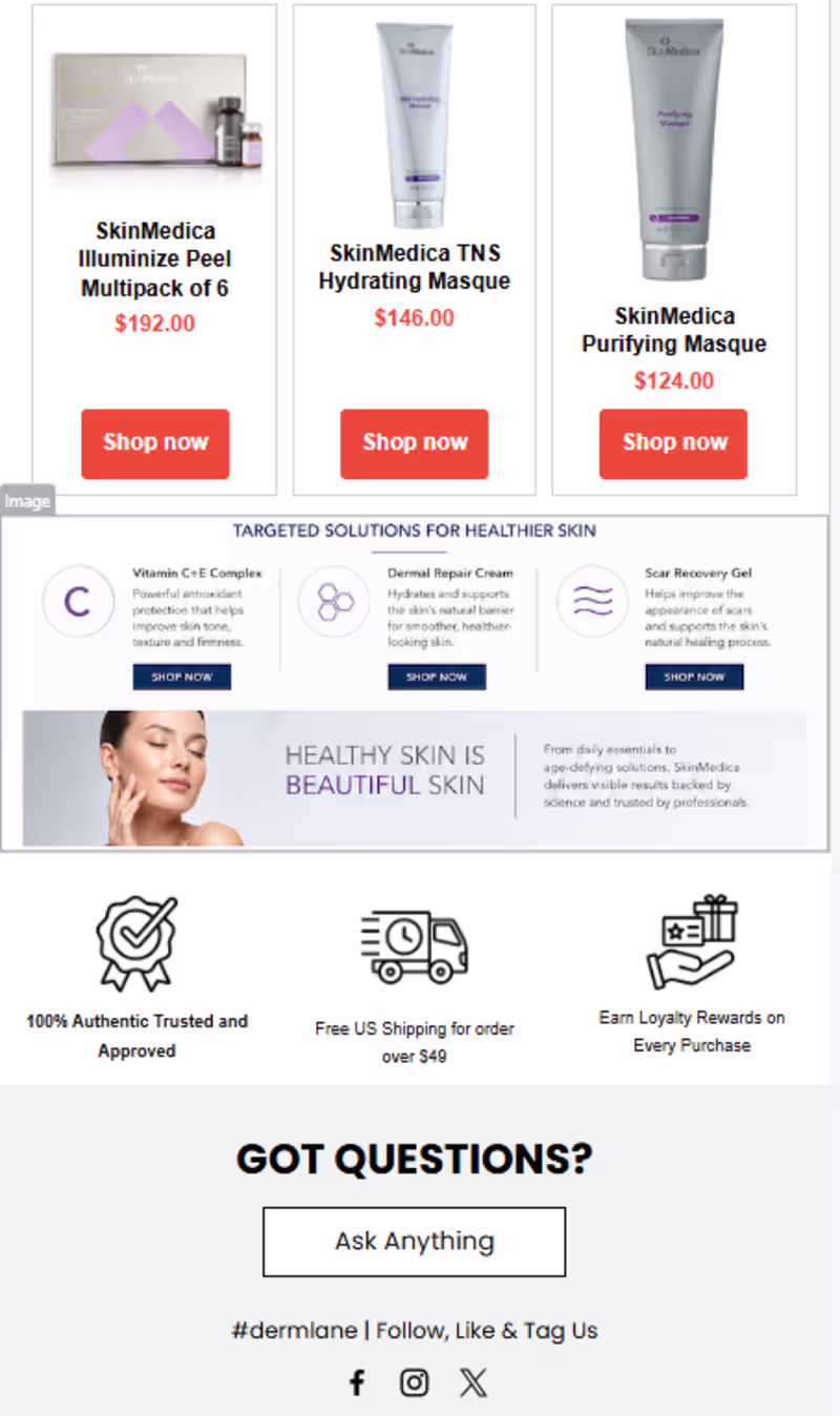 Cover image for SkinMedica Email Campaign — Klaviyo