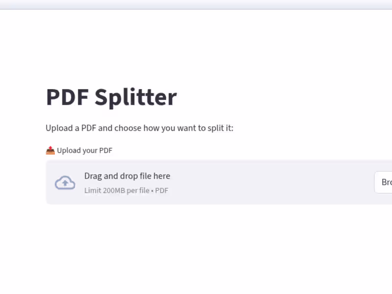 Cover image for PDF Splitter App