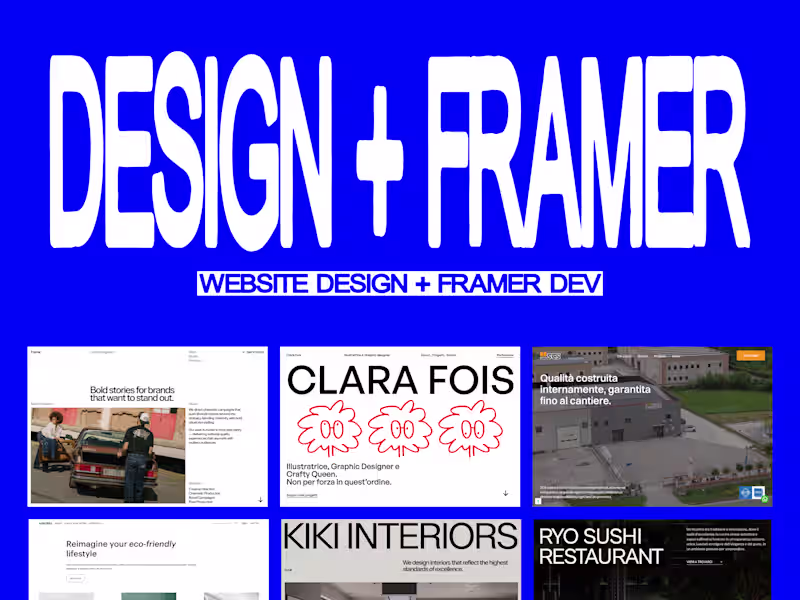 Cover image for Website Design + Framer Development
