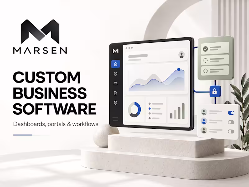 Cover image for Custom Dashboards, Portals and Business Software