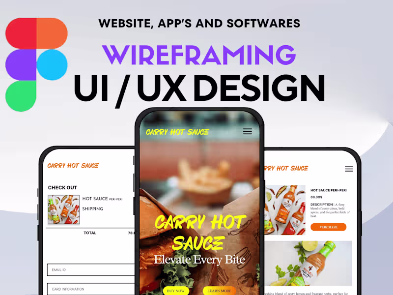 Cover image for Custom UI/UX Wireframes & Prototypes for Mobile Apps & Websites
