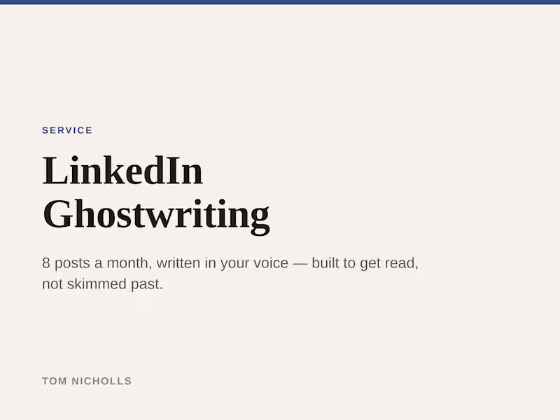 Cover image for LinkedIn Ghostwriting