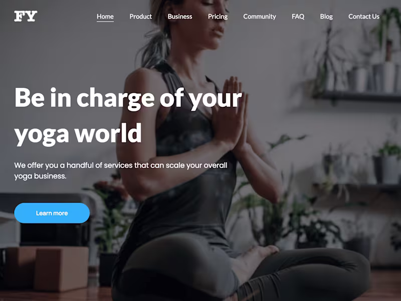 Cover image for FavYogis - Landing Page Design
