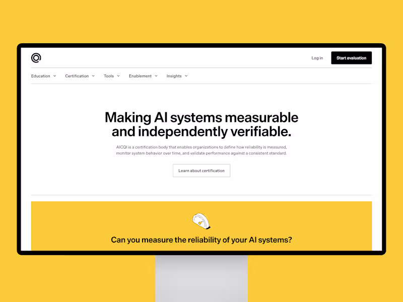 Cover image for Website Design for an AI Standards & Certification Platform