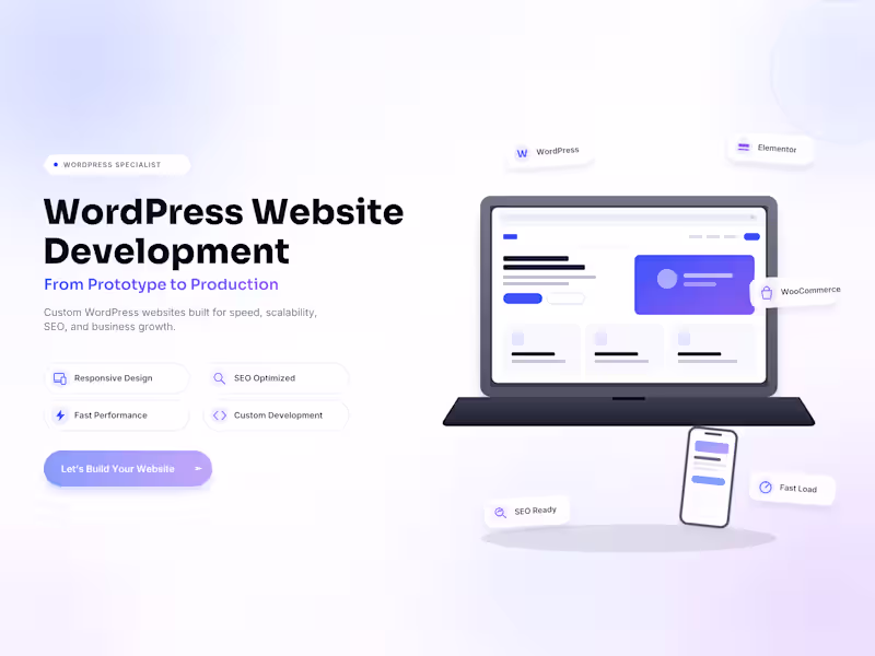 Cover image for WordPress Website Development From Prototype to Production