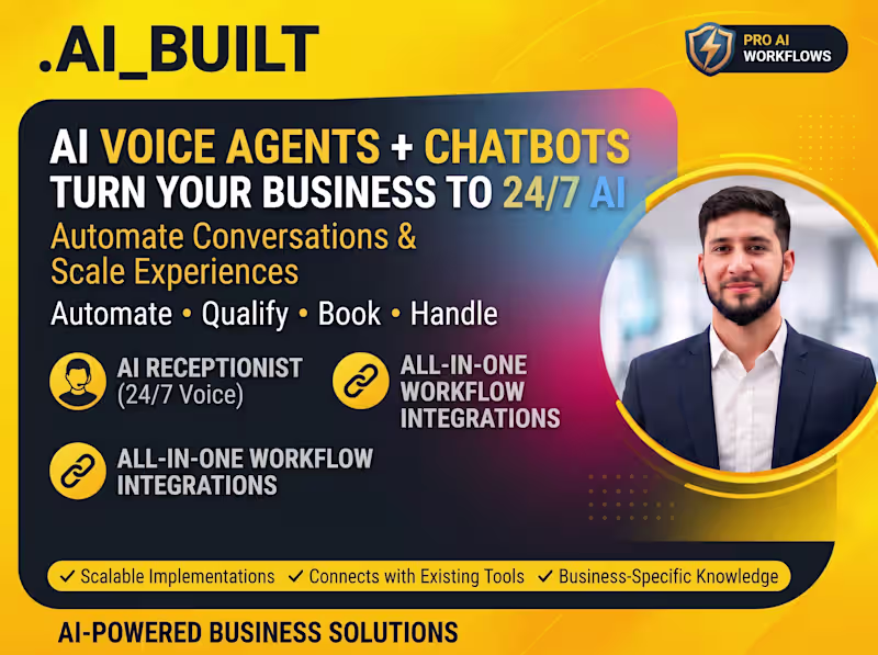 Cover image for I will build an AI voice agent & chatbot for your business