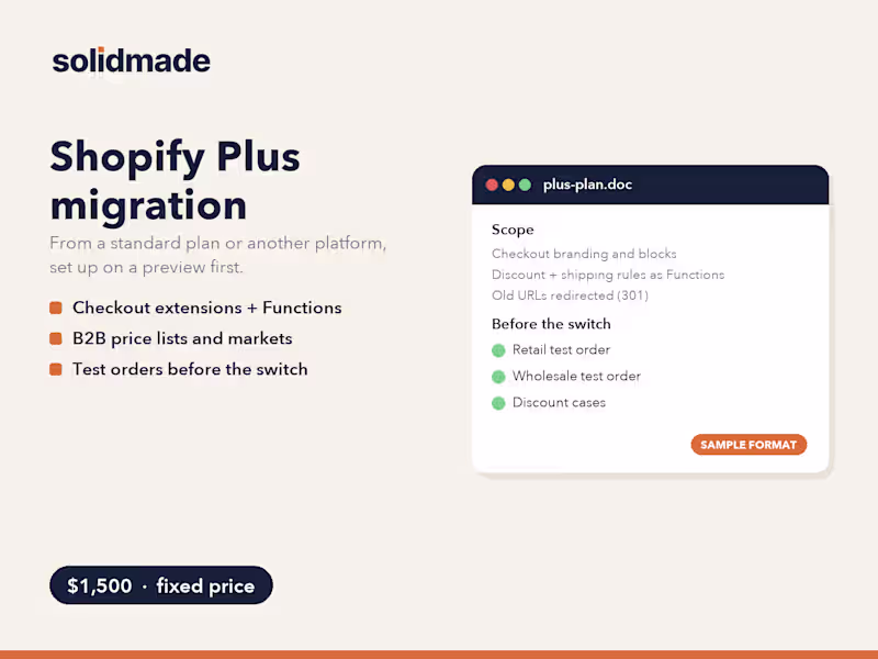 Cover image for Shopify Plus migration