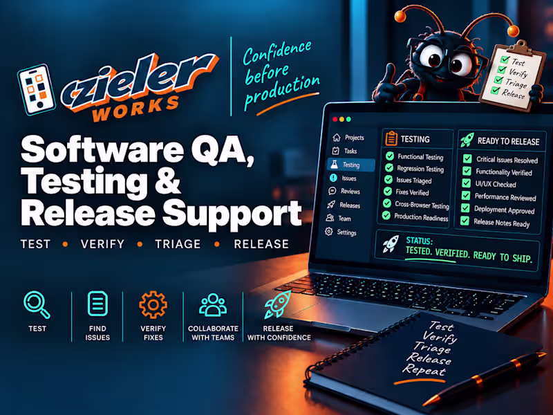 Cover image for Software QA, Testing & Release Support