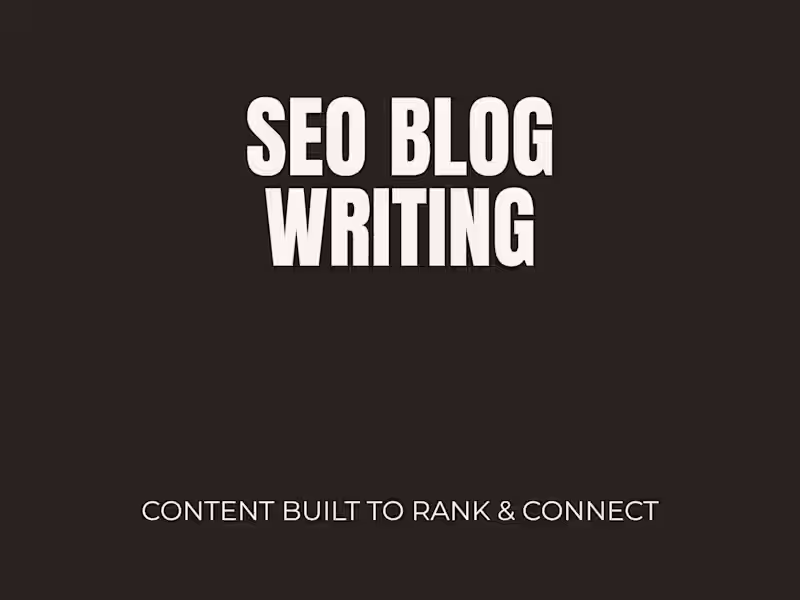 Cover image for SEO Blog Writing and Editing