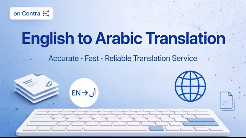 Cover image for I will translate 300 words from English to Arabic in 24 hours