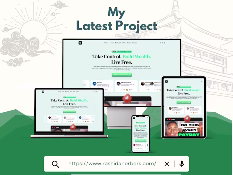 Cover image for I designed and developed RashidaHerbers.com (http://RashidaH...