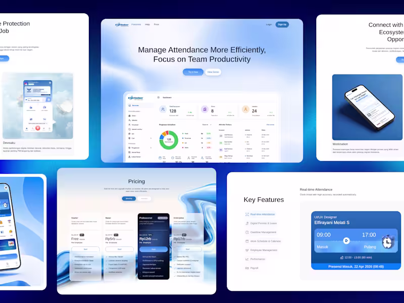 Cover image for Designing a modern SaaS landing page for an HR & Attendance ...
