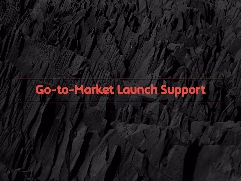 Cover image for Go-to-Market Launch Support