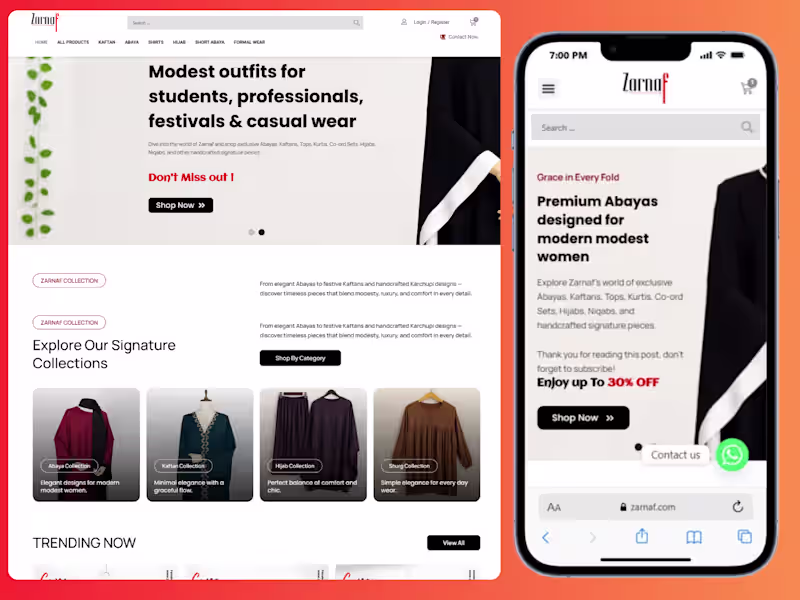 Cover image for Ecommerce Website Design and development using Elementor Wor...