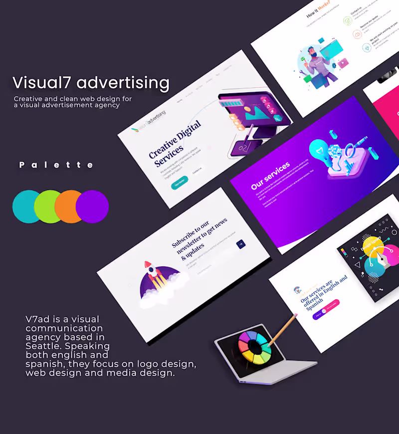 Cover image for WordPress Website Redesign for V7AD | UX/UI Case Study