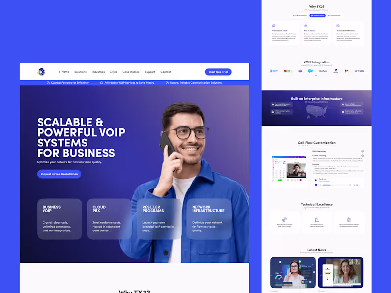 Cover image for Telecom and VOIP Company Website Design