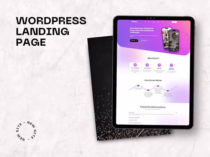 Cover image for Apps Landing Page : Voiverr