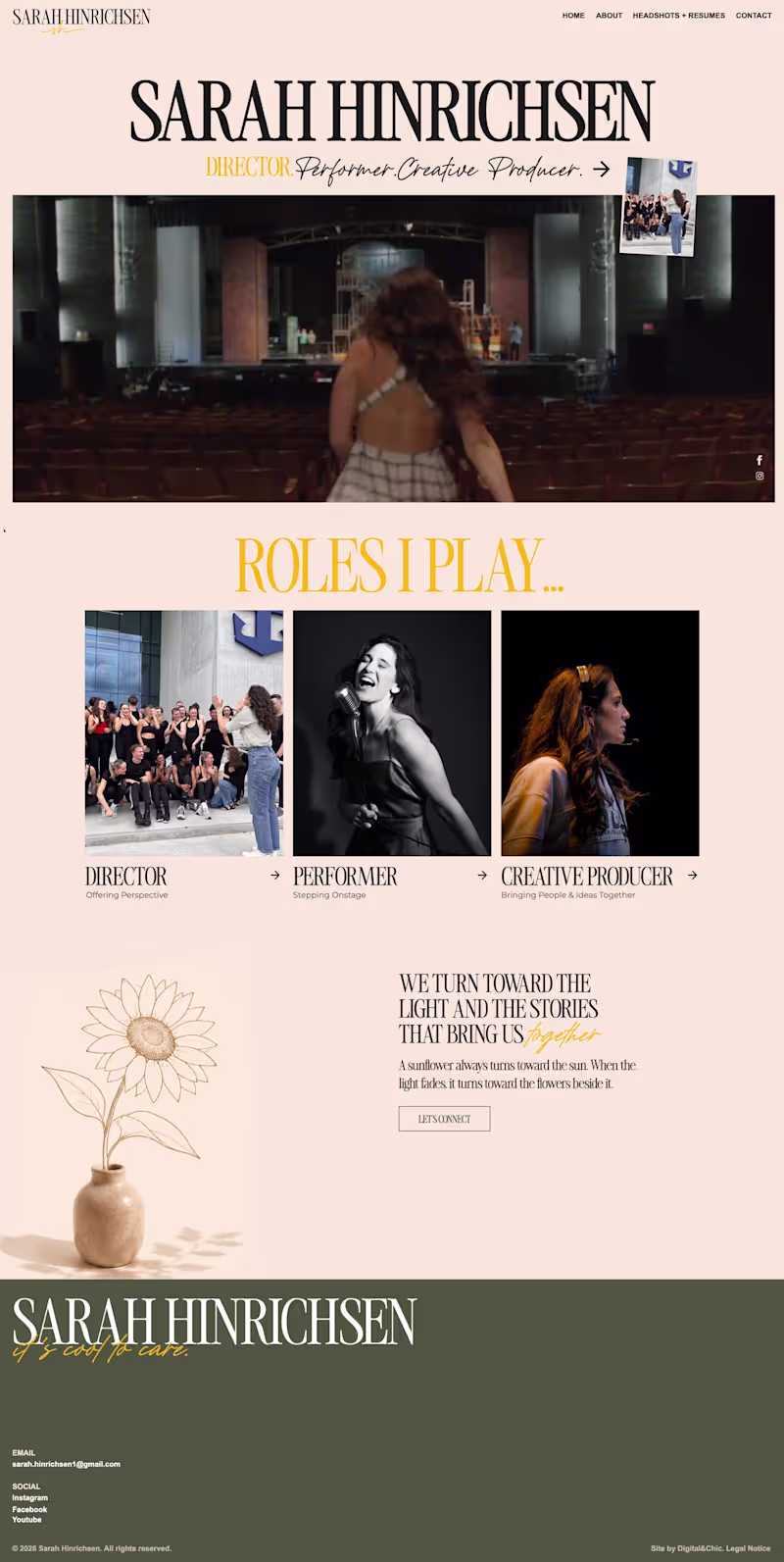 Cover image for Performer Website Redesign