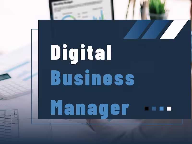 Cover image for Digital Business Manager Deliverable