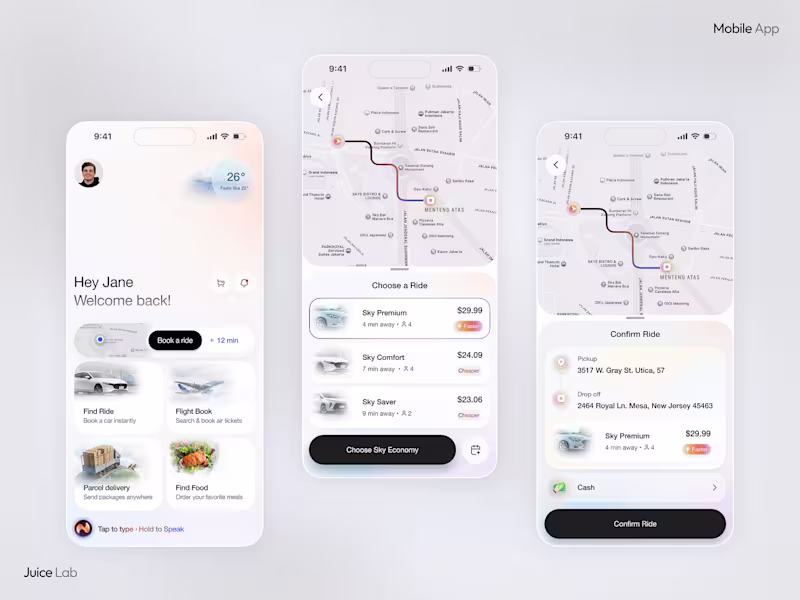 Cover image for Ride Sharing App Design