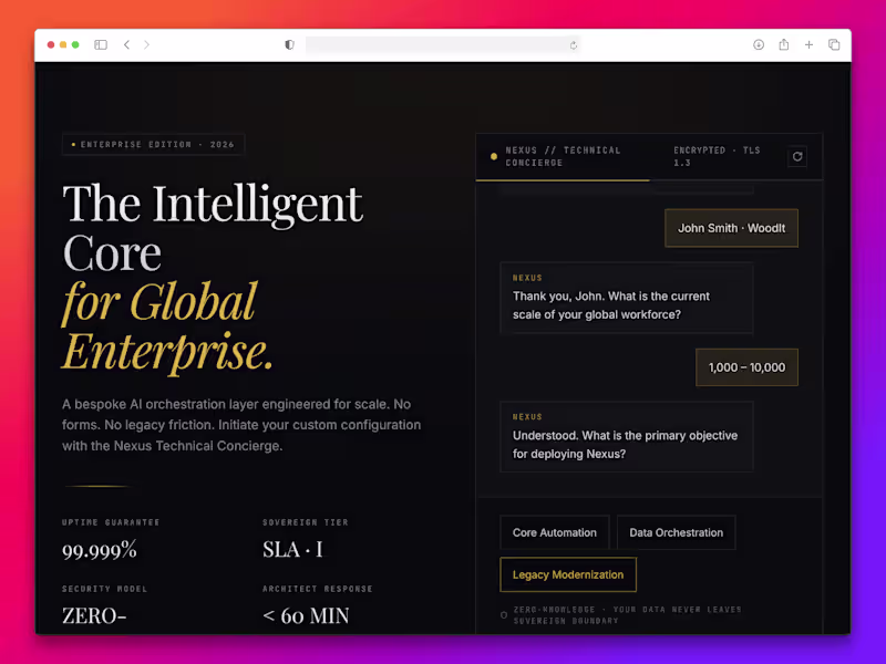 Cover image for Custom AI Chatbot Landing Page for Lead Generation
