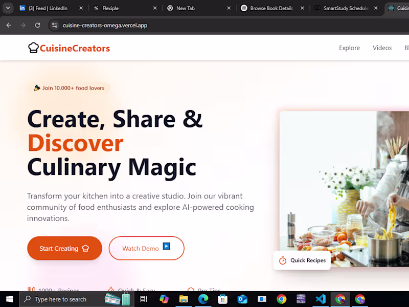 Cover image for Cuisine Creators Recipe Sharing Platform