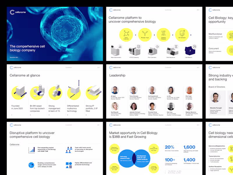 Cover image for Cellanome Pitch Deck Design