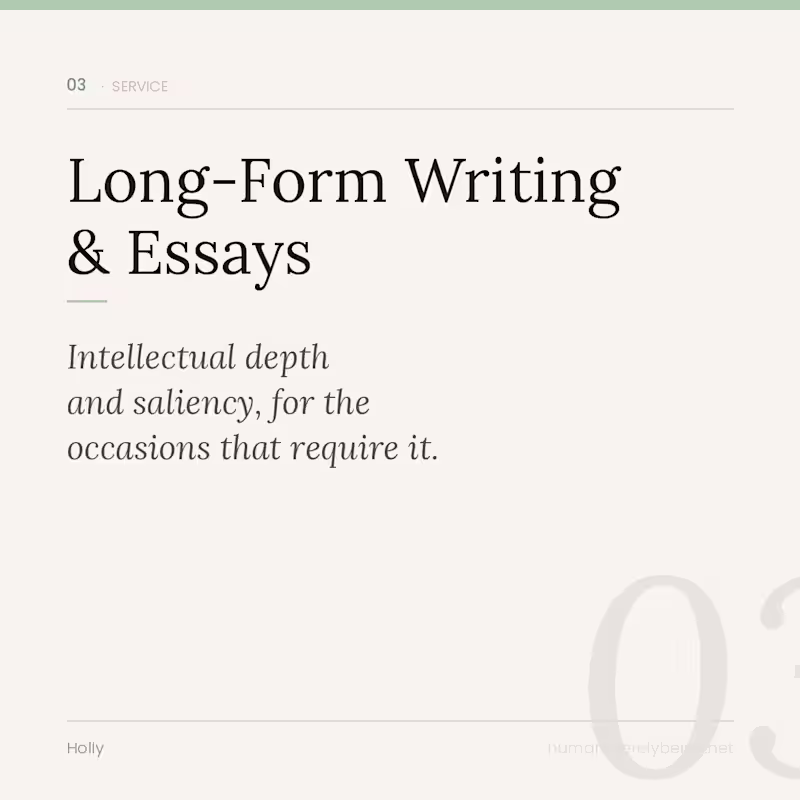 Cover image for Long-Form Writing and Essays