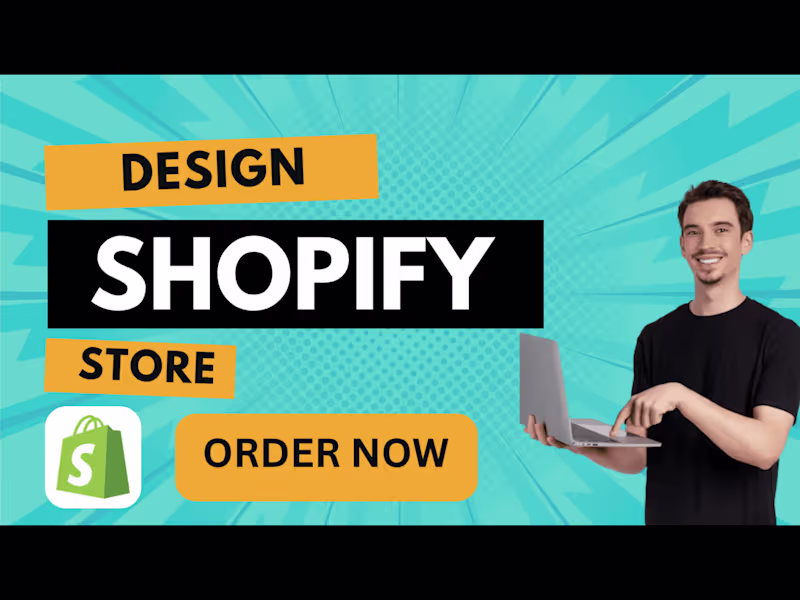 Cover image for Design shopify store, E-commerce website development
