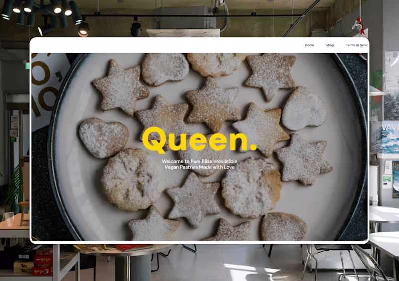 Cover image for Queen - Vegan Bakery Website