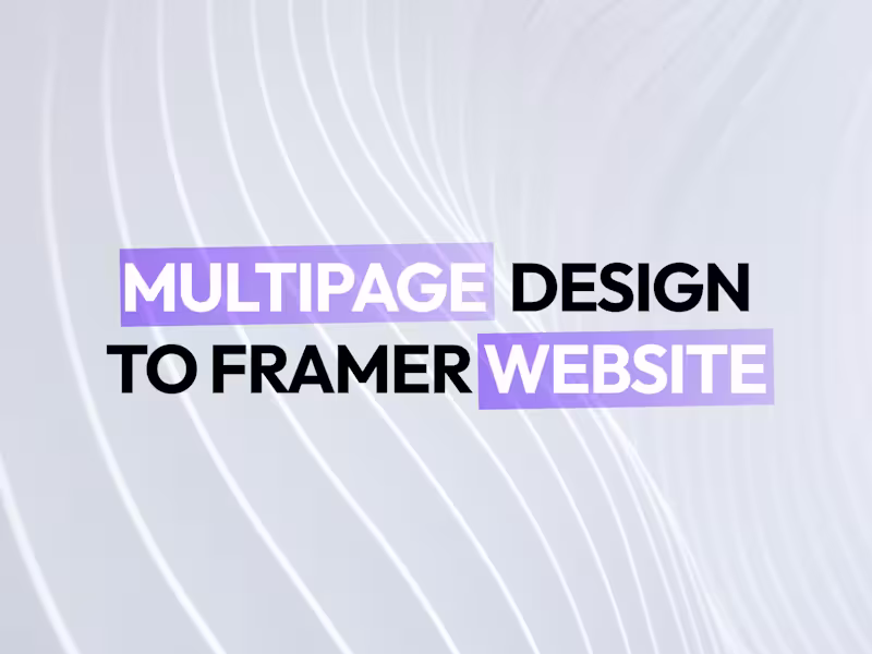 Cover image for Framer Website Development