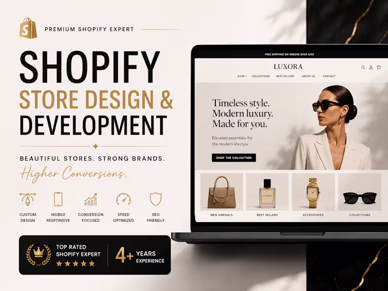 Cover image for Shopify Website Design & Development for High-Converting Brands