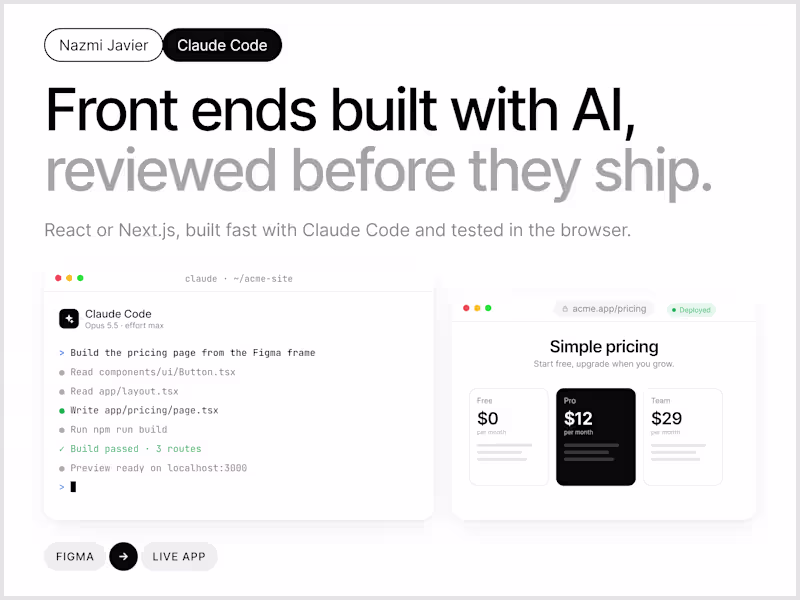 Cover image for AI Front-End Development with Claude Code