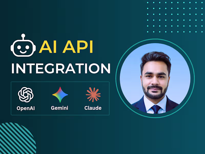 Cover image for AI API Integration for Web & Mobile Apps | Top Rated on Fiverr