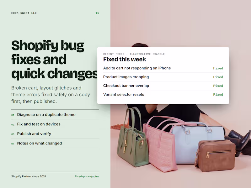 Cover image for Shopify Bug Fixes and Quick Theme Changes