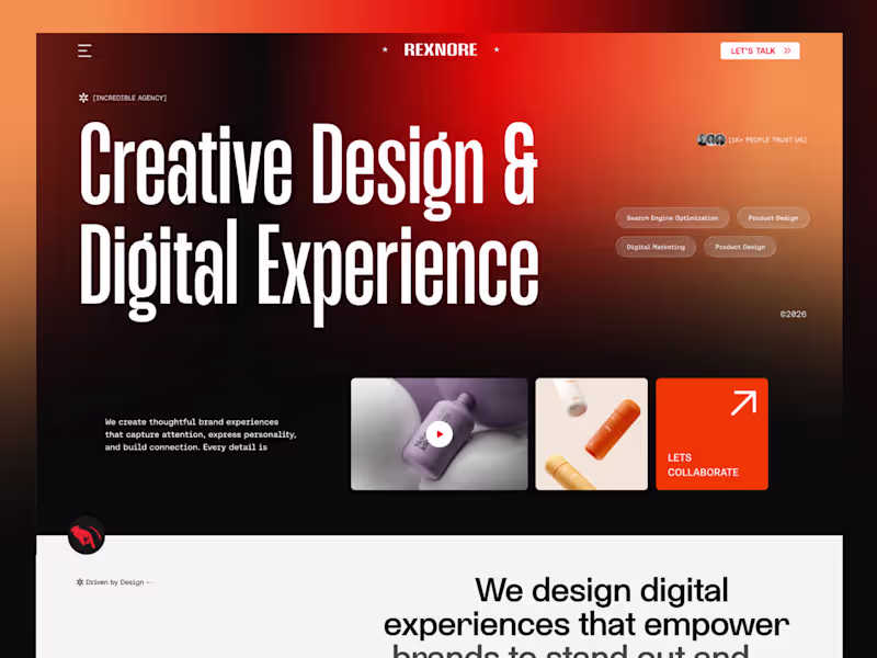 Cover image for Rexnore - Creative Agency Website