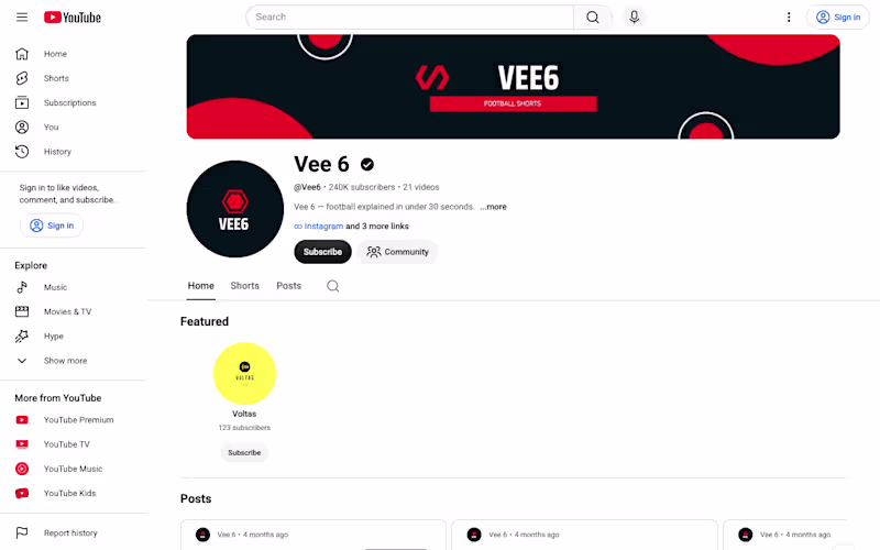Cover image for Vee 6: 240k-sub YouTube channel run by agents