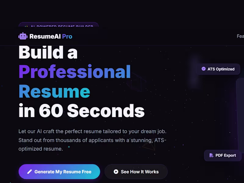 Cover image for Built ResumeAI Pro - an