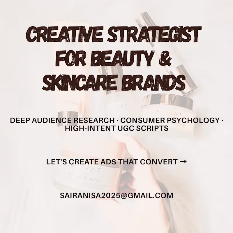 Cover image for DTC Creative Strategist for Beauty & Skincare Brands