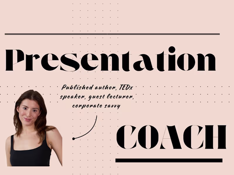 Cover image for  Presentation Coaching: Four Practice Sessions + Feedback