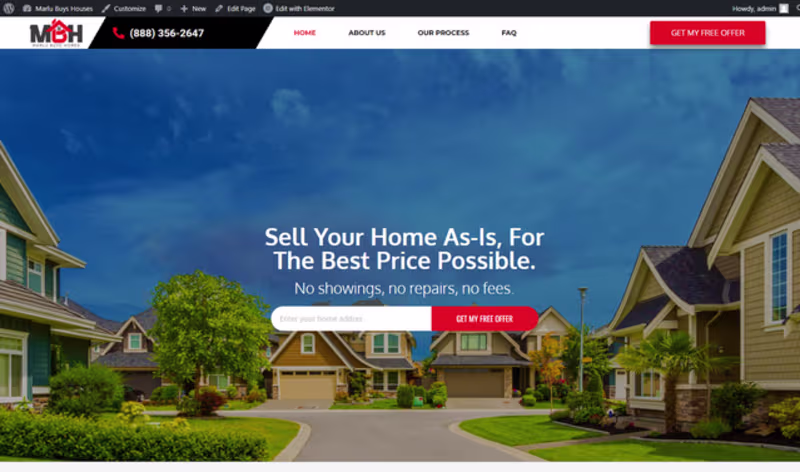 Cover image for Marlu Buys Houses — Real Estate Website Concept Redesign