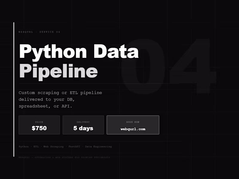 Cover image for Python Data Pipeline