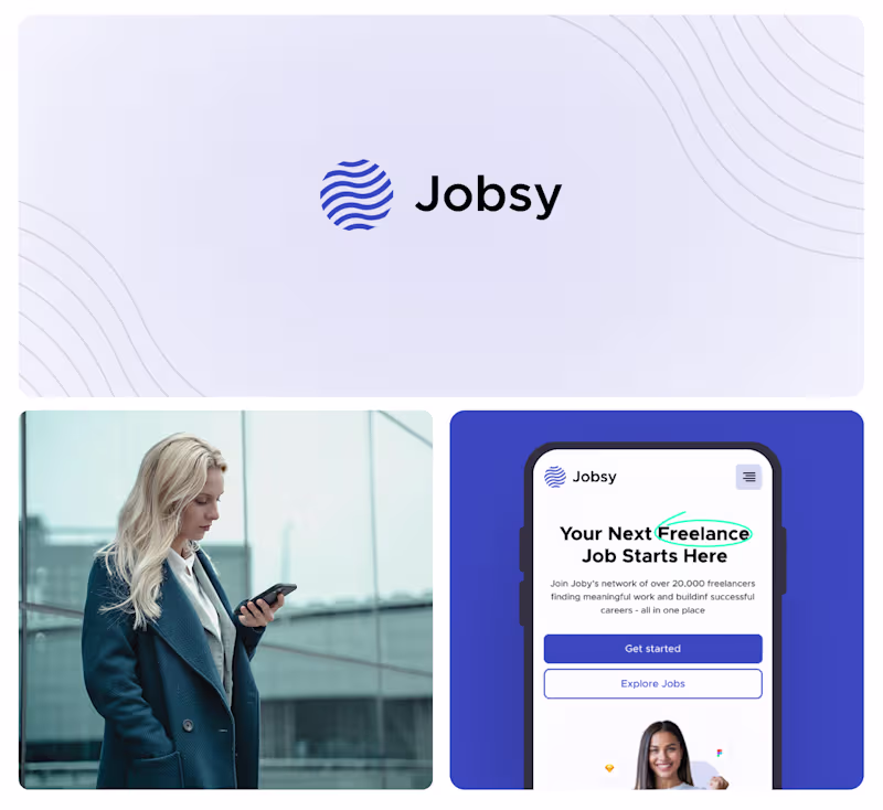 Cover image for Jobsy — Landing Page Design & Brand Identity