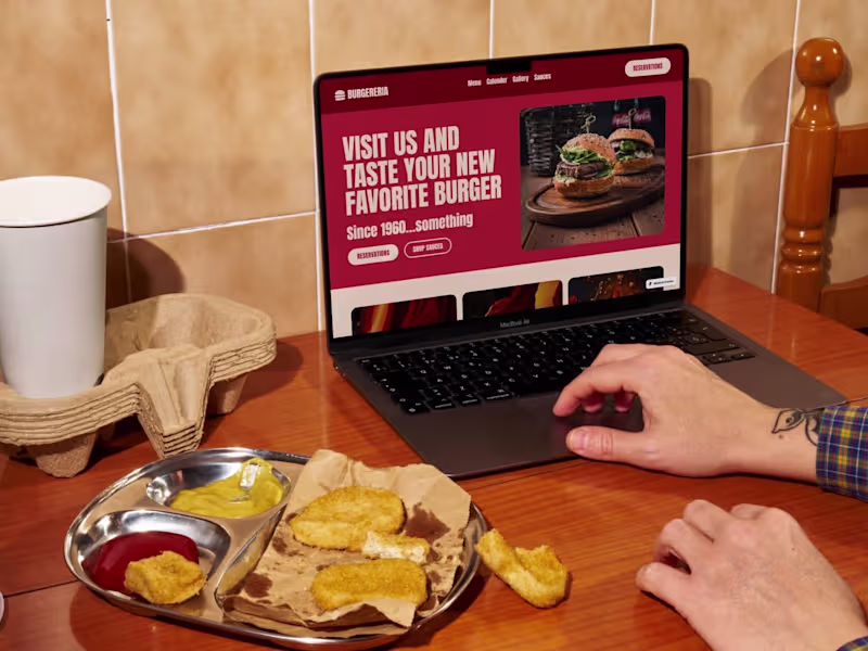 Cover image for Burgereria - Framer Restaurant/E-Commerce Website