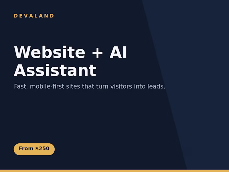 Cover image for Small Business Website with an AI Assistant