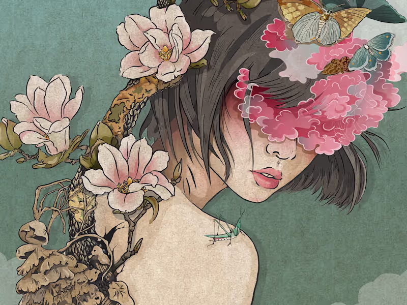Cover image for Japanese Culture Inspired Illustrations