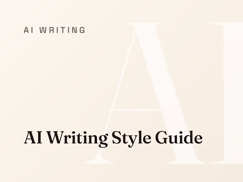 Cover image for AI Writing Style Guide: Drafts That Sound Like You
